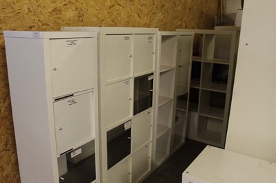 Lot 340 - 2 large Ikea style 5x5 pigeon hole racks plus...