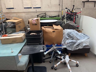 Lot 295 - Misc. lot of office furniture and office...