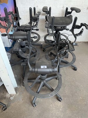 Lot 296 - 5 Herman Miller Aeron draughtsman's chair bases