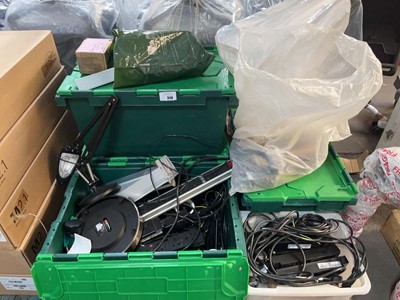 Lot 320 - Pallet of assorted items inc. 4 green stacking...