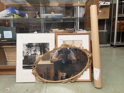 Lot 2 - An assortment of pictures and mirrors to...