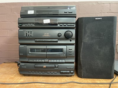 Lot 3 - A Sony hi-fi components system to include a...