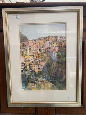 Lot 9 - A framed and glazed pen and wash of...