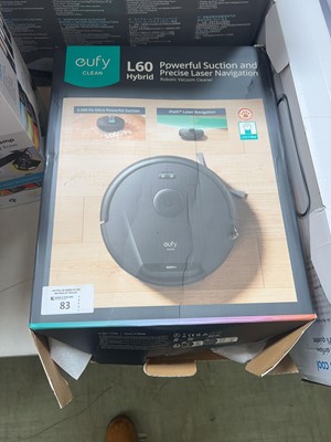 Lot 83 - A boxed Eufy clean L60 hybrid robotic vacuum...