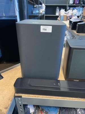 Lot 1756 - JBL sub woofer together with a JBL sound bar