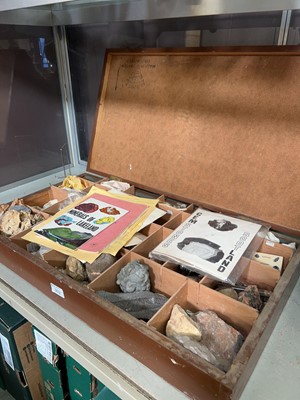 Lot 302 - A case containing an assortment of minerals...