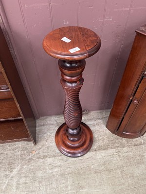 Lot 38 - A modern stained wood jardiniere stand with...