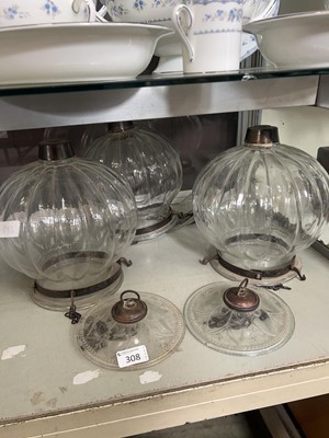 Lot 308 - 3 early 20th-century glass and metalwork...