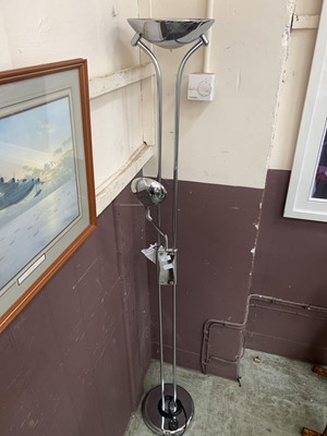 Lot 45 - A modern chrome uplight with adjustable arm