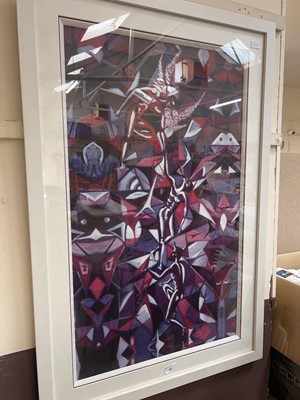 Lot 46 - A modern framed and glazed abstract print
