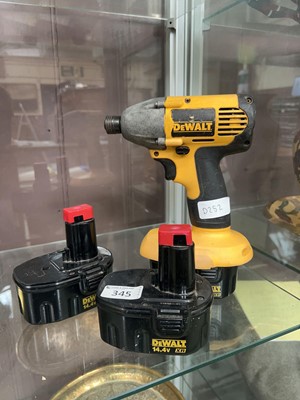 Lot 345 - A DeWalt DW056N impact driver along with 3...