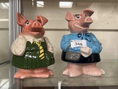 Lot 348 - 2 NatWest branded Wade piggy banks in the form...