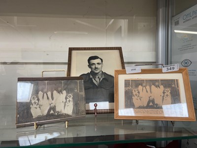Lot 349 - A framed and glazed newspaper clipping from...