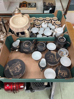 Lot 415 - Two trays of ceramics consisting of German...