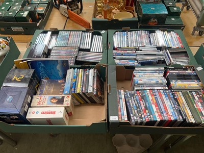 Lot 389 - 4 trays containing a large quantity of DVDs...