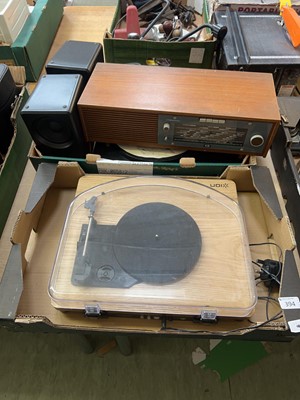 Lot 394 - 2 trays of electricals to include an ION...