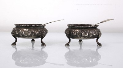 Lot 202 - A pair of Victorian silver and parcel gilt...