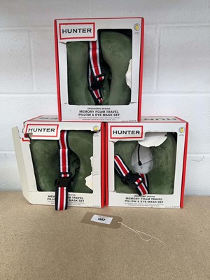 Lot 1825 - x3 boxed Hunter memory foam travel pillows...