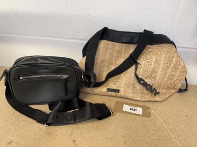Lot 1831 - x2 DKNY bags to include a woven tote bag and...