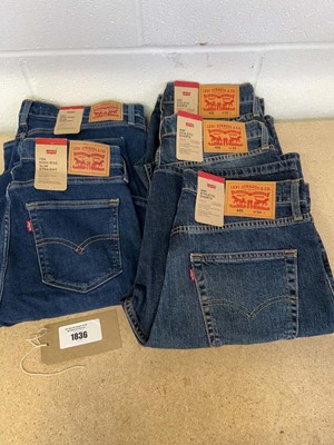 Lot 1836 - x3 pairs of Levi Strauss & Co 445 athletic...