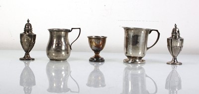 Lot 217 - A group of silver including two christening...