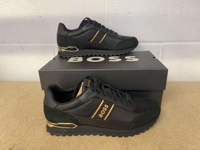 Lot 1855 - Boxed pair of Boss trainers size UK 9