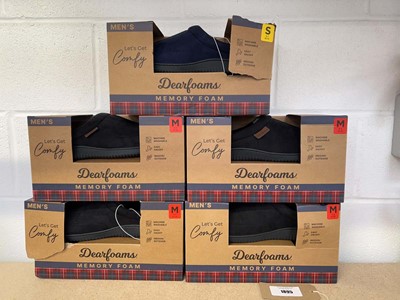 Lot 1895 - x5 pairs of Dearfoam memory foam slippers...