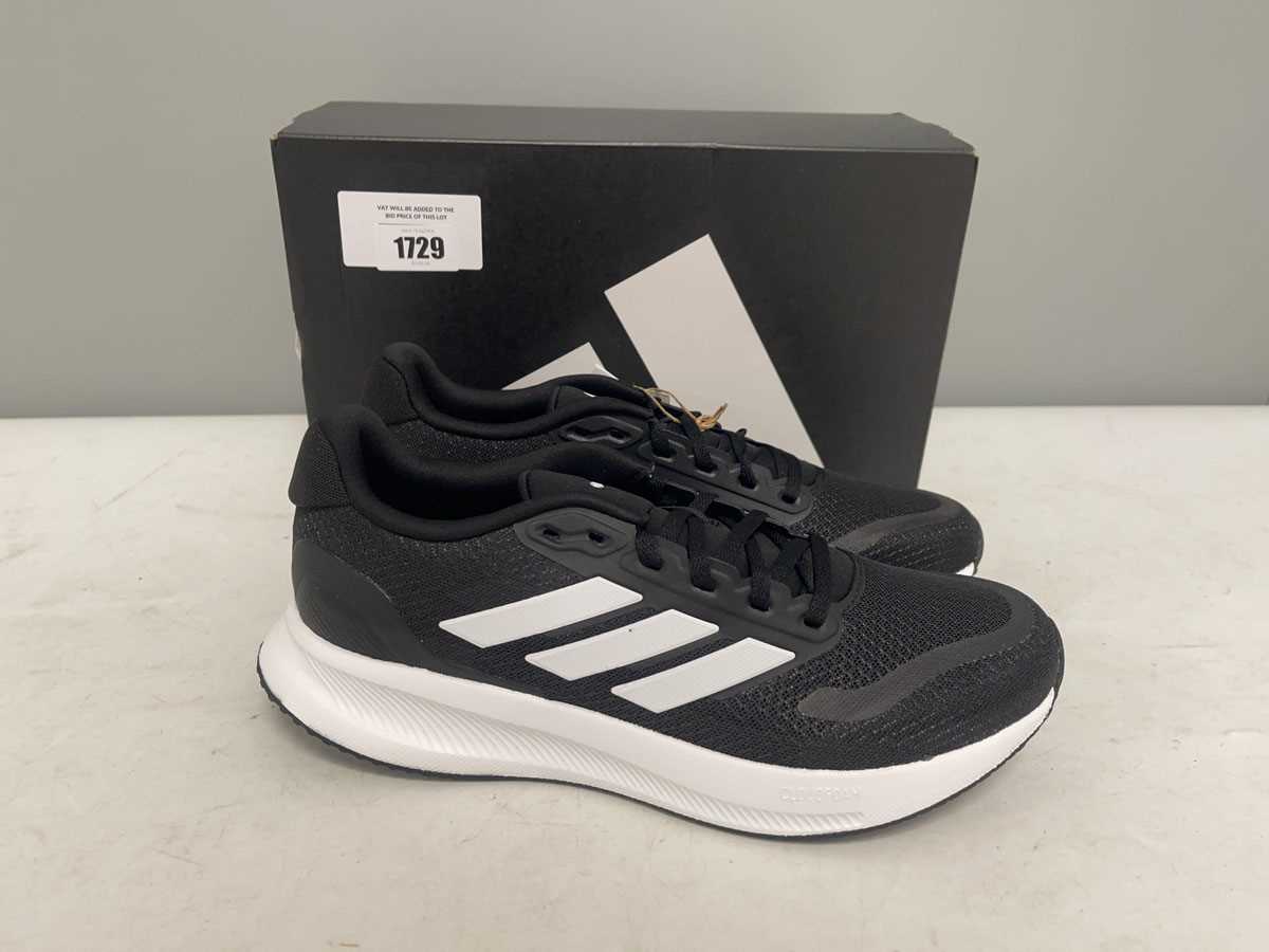 Lot Adidas UK7 runfalcon 5 wide trainers in black -...
