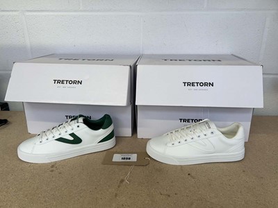 Lot 1898 - x4 boxed pairs of Tretorn trainers size UK 5