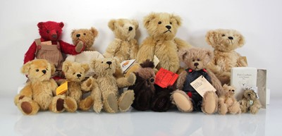Lot 102 - Twelve fully jointed artists bears by...
