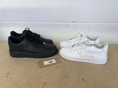Lot 1901 - x2 pairs of Nike Air Force 1 trainers sizes UK...