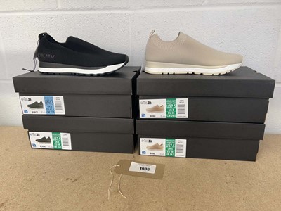 Lot 1906 - x4 boxed pairs of DKNY slip on trainers size UK 5