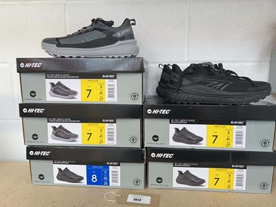 Lot 1912 - X5 boxed pairs of Hi-Tec trainers - size UK 7