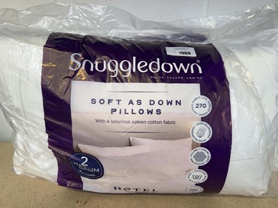 Lot 1966 - Snuggledown soft as down pillow pair