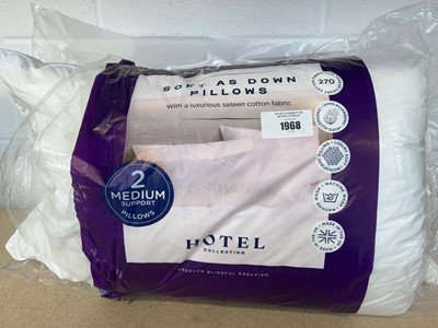 Lot 1968 - Snuggledown soft as down pillow pair