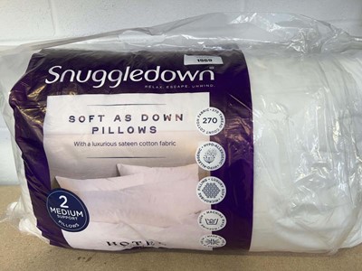Lot 1969 - Snuggledown soft as down pillow pair