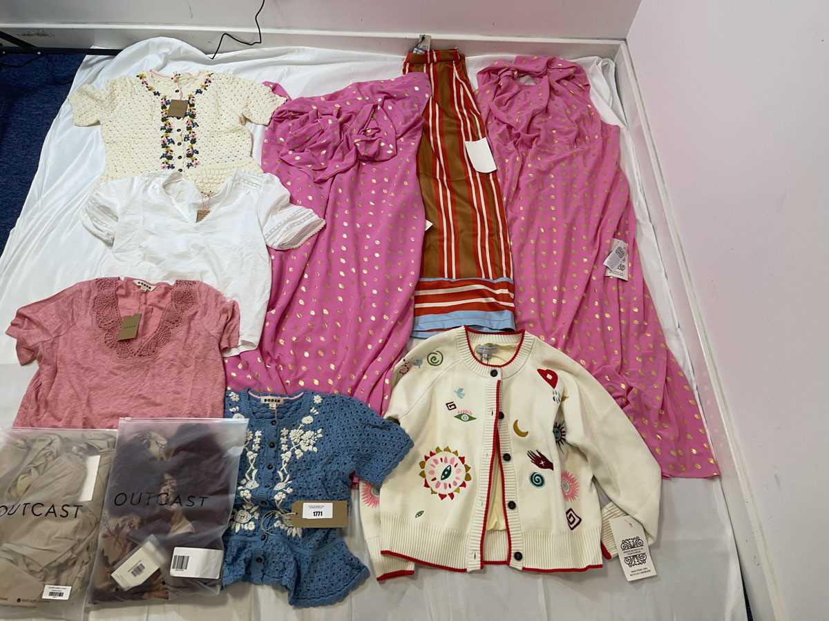 Lot Clothing to include Outcast, Boden & Never...
