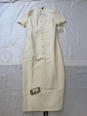Lot Oddmuse cotton mix button midi dress in ecru...