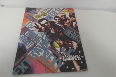 Lot 1003 - U2 Zooropa 93 concert programme, signed by...