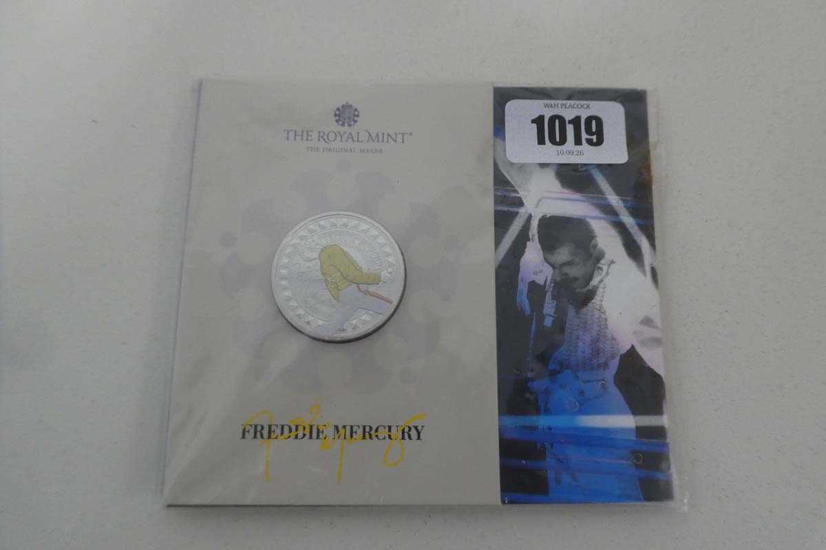 Lot Royal Mint Freddyie Mercury coloured £5 coin
