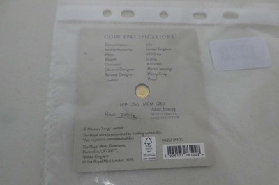 Lot Royal Mint Freddie Mercury 1/40th ounce gold...