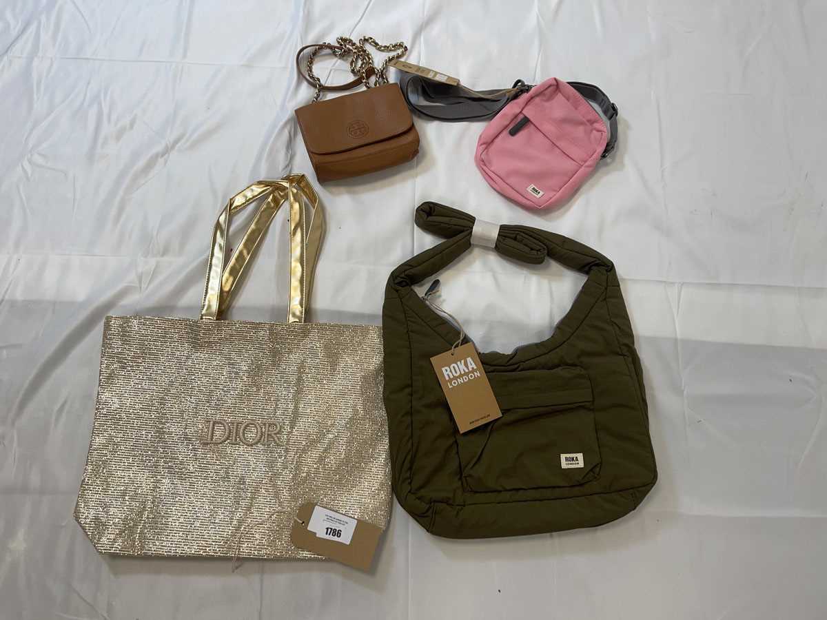 Lot 4x Bags to include Dior Parfums, Tory Burch &...