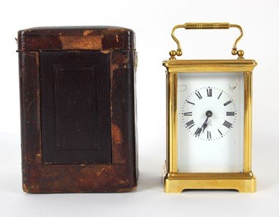 Lot 116 - A late 19th century French carriage timepiece...