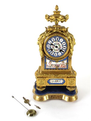 Lot 125 - A 19th century French mantle clock, the...