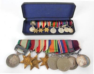 Lot 132 - A group of eight George VI medals together...