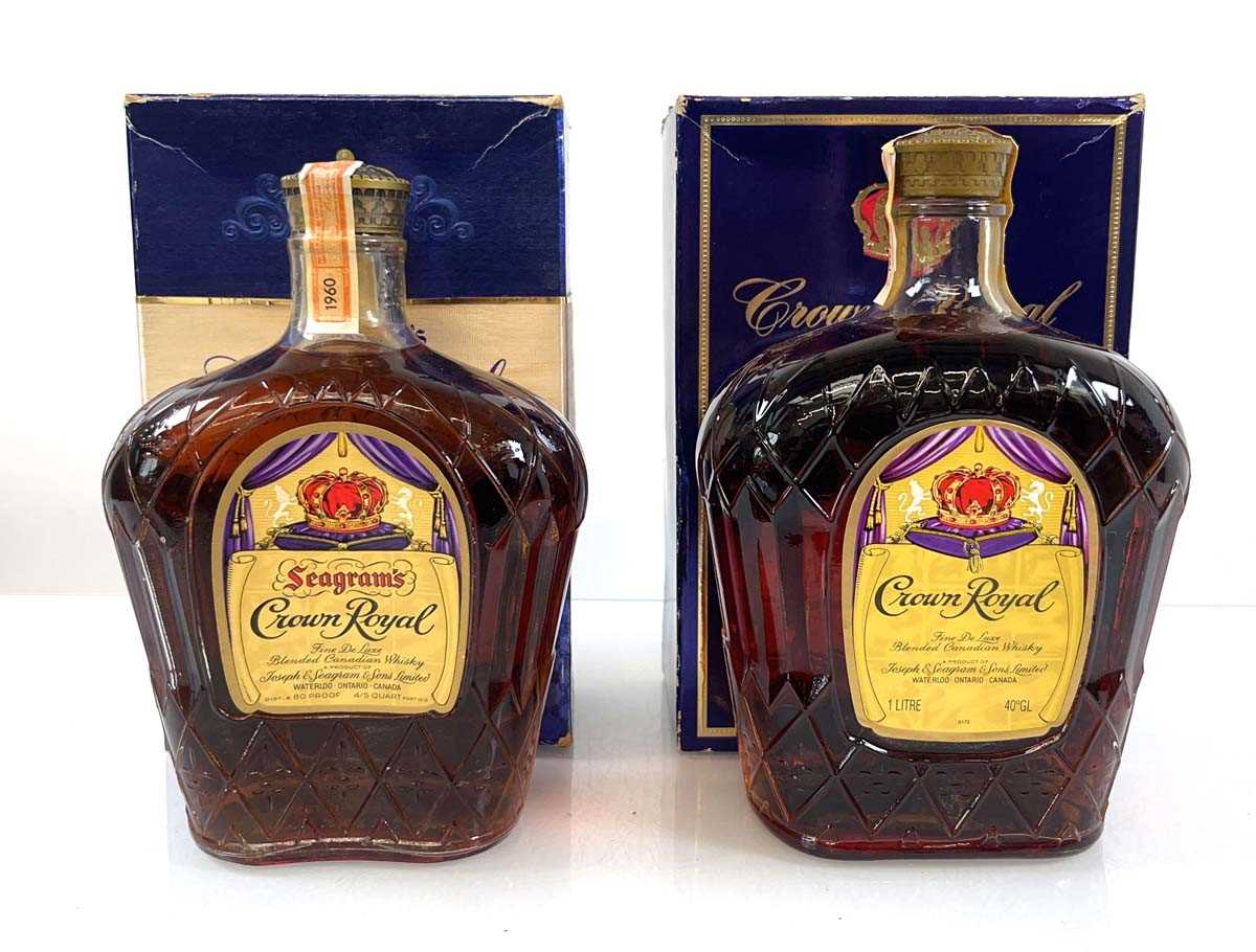 Lot 4 - 2 bottles of Seagram's Crown Royal Fine De...