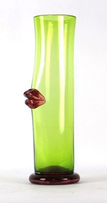 Lot 153 - A Blowzone glass face vase in green and...