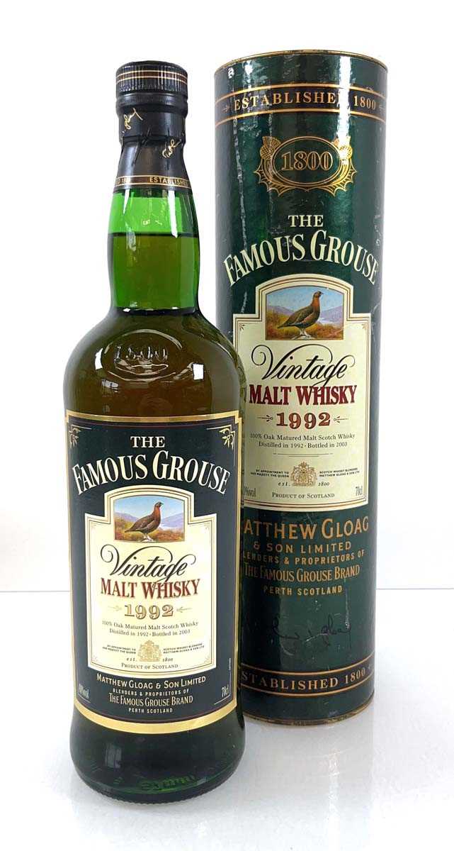 Lot 6 - A bottle of The Famous Grouse Vintage 1992...