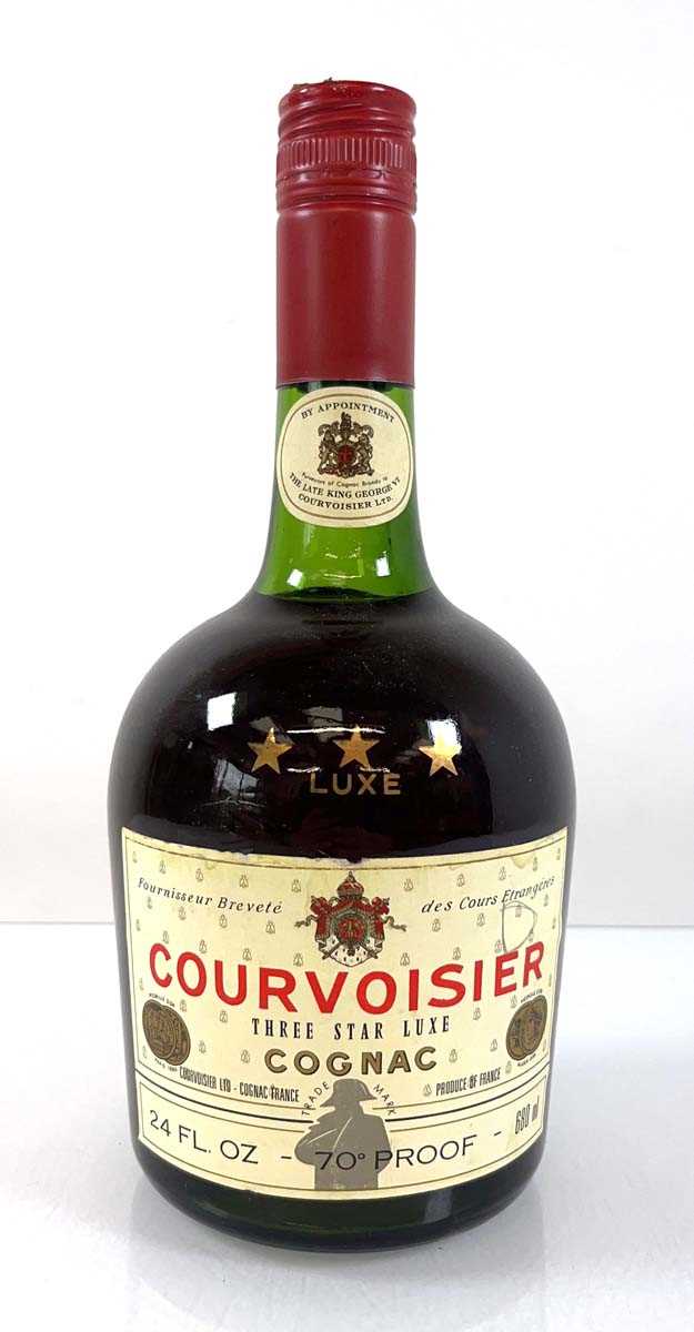 Lot 13 - An old bottle of Courvoisier 3 star Luxe...