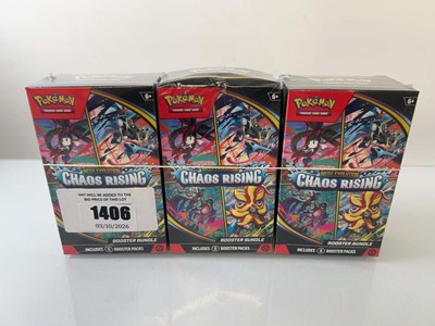 Lot 1406 - 3 Pokémon TCG: Mega Evolution - Chaos Rising...